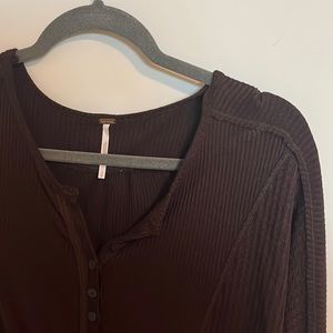 Free People Leo Henley Brown Small